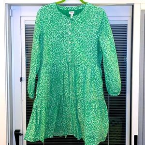 J Crew tiered floral print dress